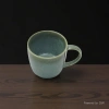 Green heat transfer ceramic mug, 13-ounce ceramic cup, heat-resistant coffee cup Specification image